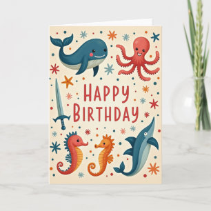 Whimsical Sea Birthday Card