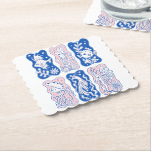 Whimsical Sea Creatures Paper Coaster