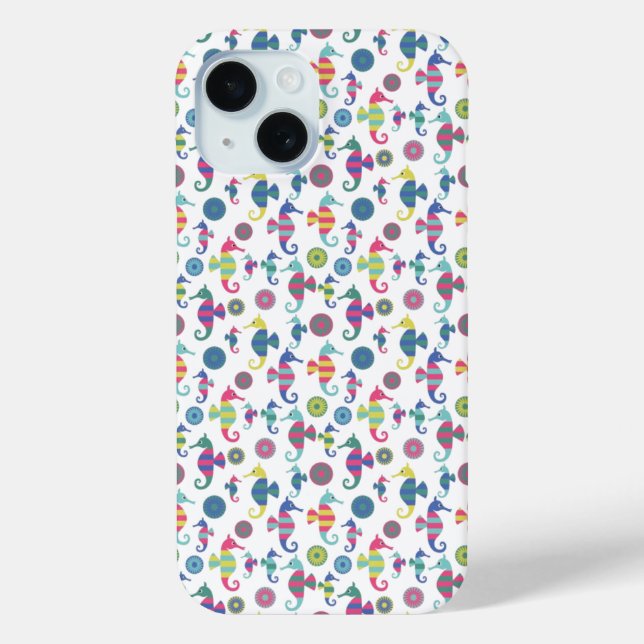 Whimsical Seahorse Design Case-Mate iPhone Case (Back)
