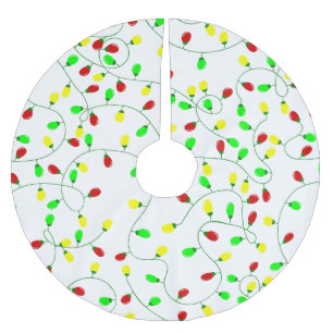 whimsical seamless christmas tree lights brushed polyester tree skirt
