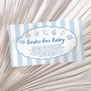 Whimsical Seashell Baby Shower Books For Baby Enclosure Card