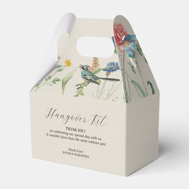 Whimsical Secret Garden Wildflowers Favour Box (Front Side)