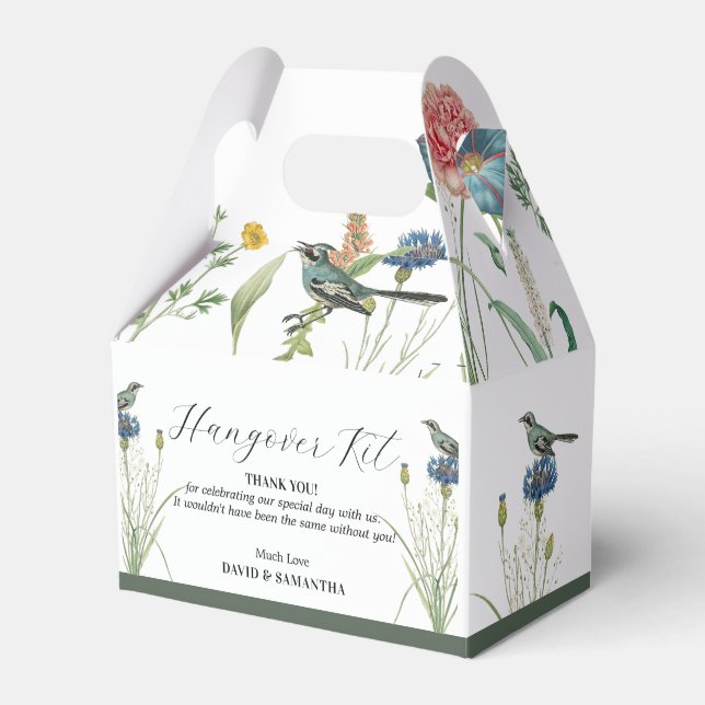 Whimsical Secret Garden Wildflowers Favour Box (Front Side)