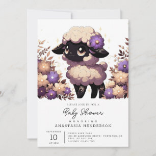 Whimsical Sheep Baby Shower Invitation