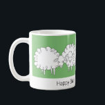 Whimsical Sheep Mug<br><div class="desc">This is a terrific mug to have fun with. We offer it in several colours. Create a "herd" of mugs each with a different background colour. These humourous sheep will love the changes. You can customise this mug to fit any ocassion - Birthdays, Anniversaries, Get well... .whatever you need. The...</div>