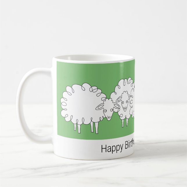 Whimsical Sheep Mug (Left)