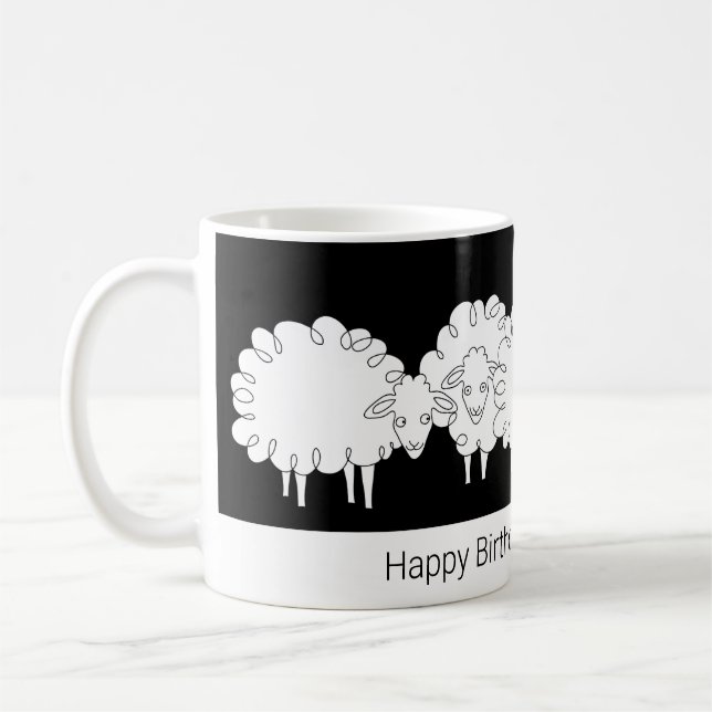 Whimsical Sheep Mug (Left)