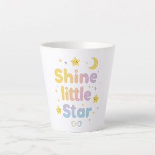 Whimsical "Shine Little Star" for Kids Room Latte Mug