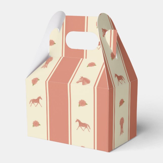 Whimsical Show Pony Horse Pattern Favour Box (Front Side)