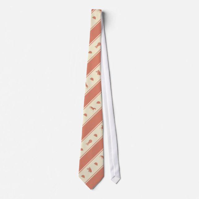 Whimsical Show Pony Horse Pattern Tie (Front)