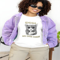 Whimsical Silence Zebra-Striped Cats Playful Gag