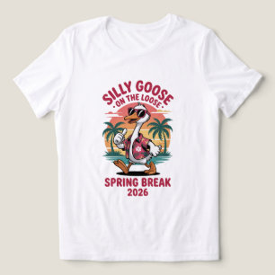 Whimsical Silly Goose On The Loose Spring Break Tri-Blend Shirt