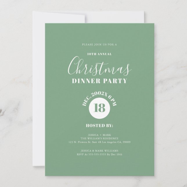 Whimsical Simple Minimalistic Custom Calligraphy Invitation (Front)