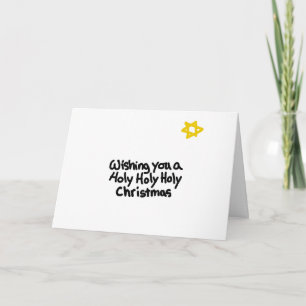 Whimsical simple white Christmas holiday  Card