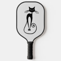 Whimsical Skinny Black Cat