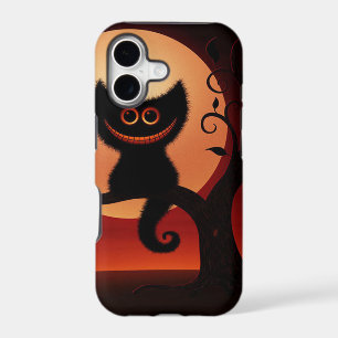 Whimsical Smiling Black Cat