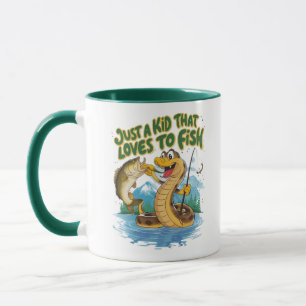 Whimsical Snake and Fish T-Shirt Mug