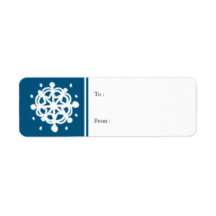 Whimsical Snowflake Gift Return Address Label