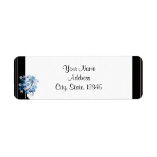 Whimsical Snowflake Tree Posh Wedding Label Return Address Label