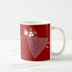 Whimsical Snowflakes Christmas Fairy Angel Holiday Coffee Mug