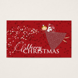 Whimsical Snowflakes Christmas Fairy Gift Tag