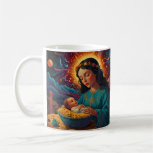 Whimsical Snowman Christmas Artwork Coffee Mug