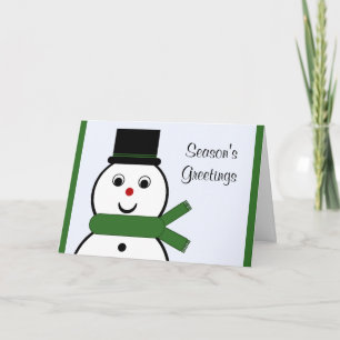 Whimsical Snowman Christmas Card
