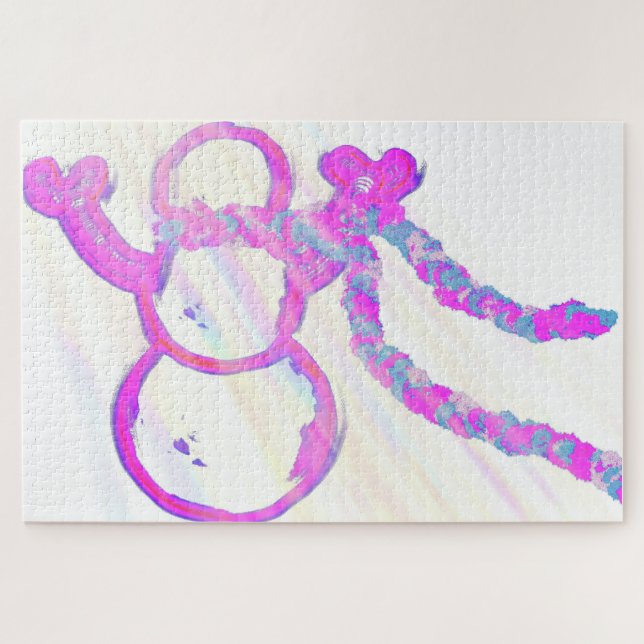 Whimsical snowman jigsaw puzzle (Horizontal)