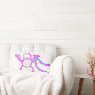 Whimsical snowman lumbar cushion