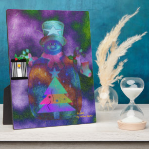 "Whimsical Snowman" Tabletop Plaque with Easel