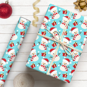Whimsical Snowman Winter Wonderland Wrapping Paper