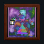 "Whimsical Snowman" Wooden Jewellery Keepsake Box<br><div class="desc">This digitally designed snowman brings a whimsical element to the finished image.</div>