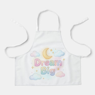 Whimsical soft pastel quote on white apron