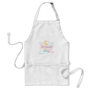 Whimsical soft pastel quote on white standard apron