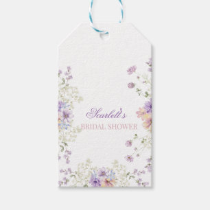 Whimsical Soft Wildflowers Cottage Garden Wedding  Gift Tags