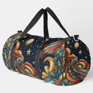 Whimsical Space Duffle Bag