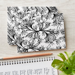 Whimsical Spiral Leaf Wedding Envelope