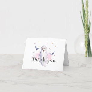 Whimsical Spooky Halloween Star Baby Shower Thank You Card