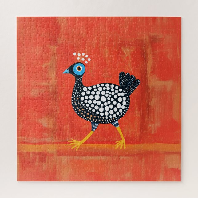 Whimsical Spotted Guinea Fowl Jigsaw Puzzle (Vertical)