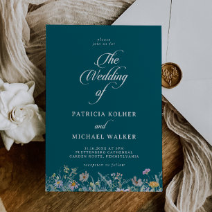 Whimsical Spring Garden Wildflower The Wedding of Invitation