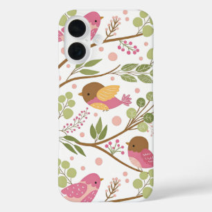 Whimsical Spring Garden with Robins iPhone 16 Case