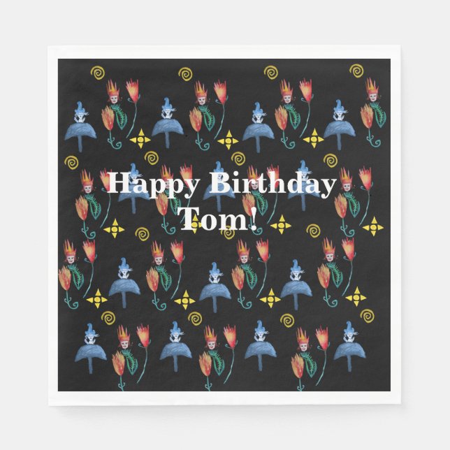 Whimsical Spring Mod Napkin (Front)