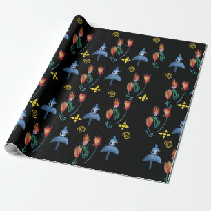 Whimsical Spring Mod Wrapping Paper
