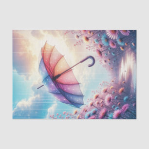 Whimsical Spring Umbrella Decoupage Paper