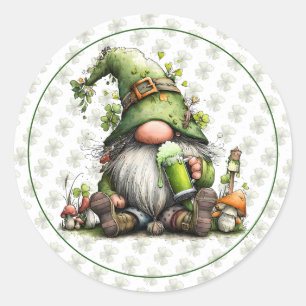 Whimsical St. Patrick’s Day Celebration Classic Round Sticker