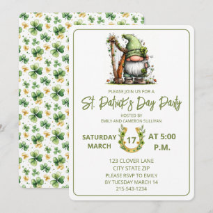 Whimsical St. Patrick’s Day Gnome Invitation