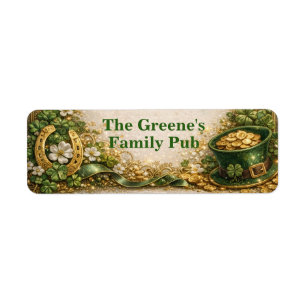 Whimsical St. Patrick’s Day Return Address Label