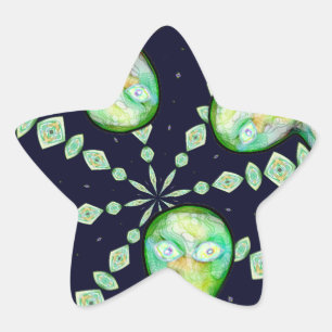 whimsical star sticker