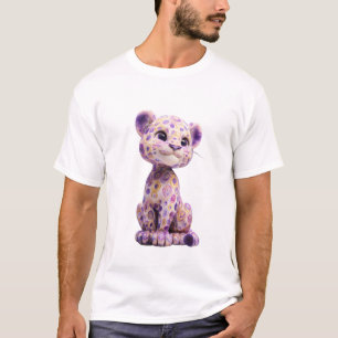 Whimsical Starry Van Gogh Style Leopard Cub Men T-Shirt