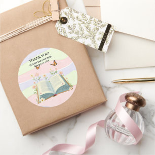 Whimsical Storybook Baby Shower Classic Round Sticker